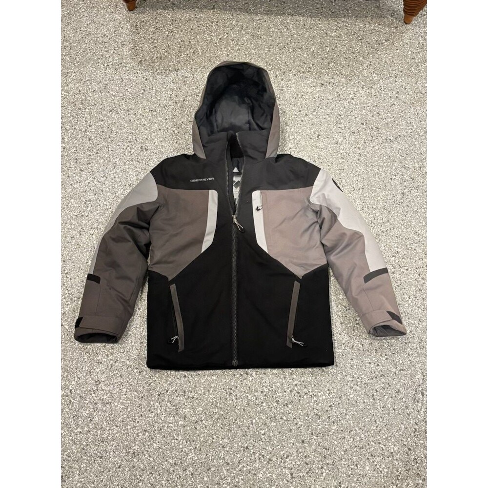 Obermeyer YMedium (10-12) Black/Grey Ski Jacket